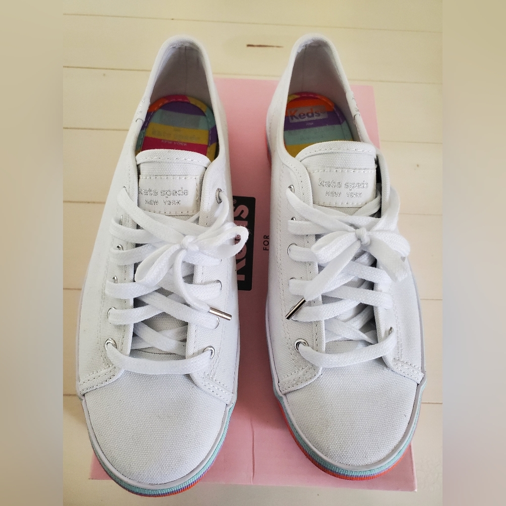 kate spade keds - kickstart rainbow sneaker
